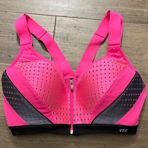 Victorias Secret Knockout VSX Front Zip Close - size 34D.  High impact